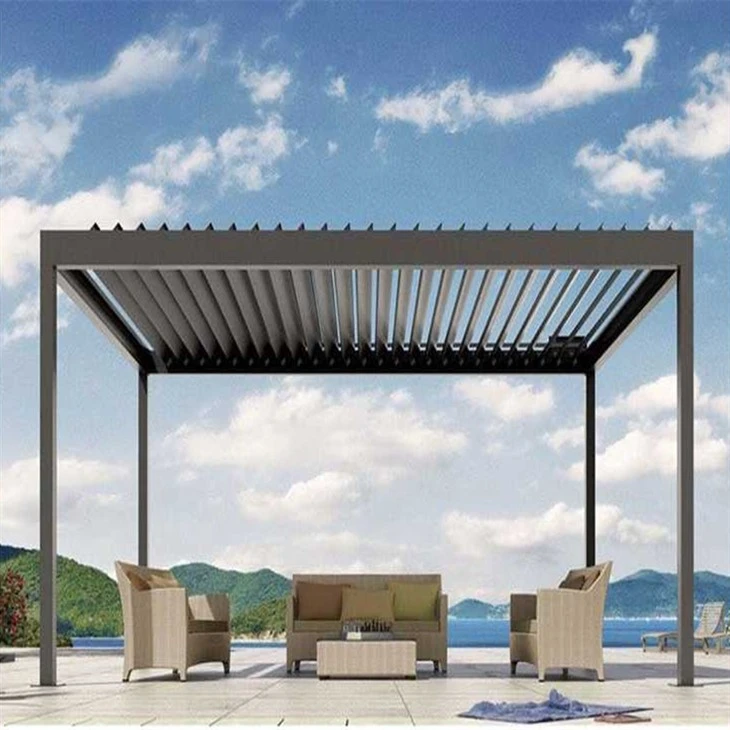Vodotesný žalúziový strešný systém hliníková pergola